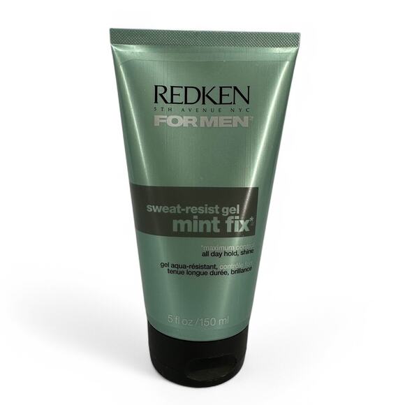 Redken For Men Sweat Resist Gel Mint Fix Maximum Control 5 oz 150ml Hard to Find - Picture 1 of 3